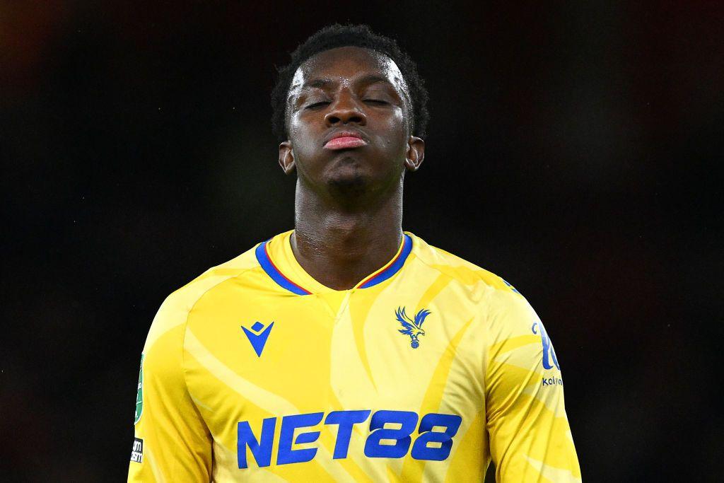 Eddie Nketiah of Crystal Palace looks glum.