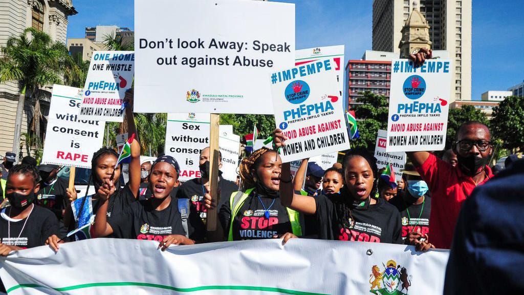 An image of young women protesting 