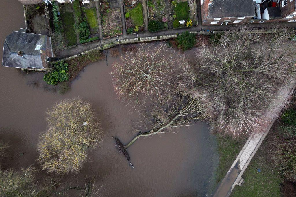 water from storm in the UK. 