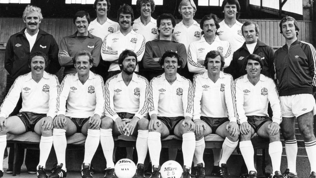 The Bolton squad posing for a team picture in August 1978