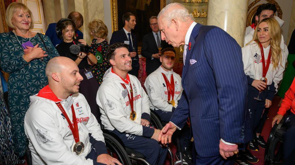 Members of ParalympicsGB meet King Charles III at Buckingham Palace