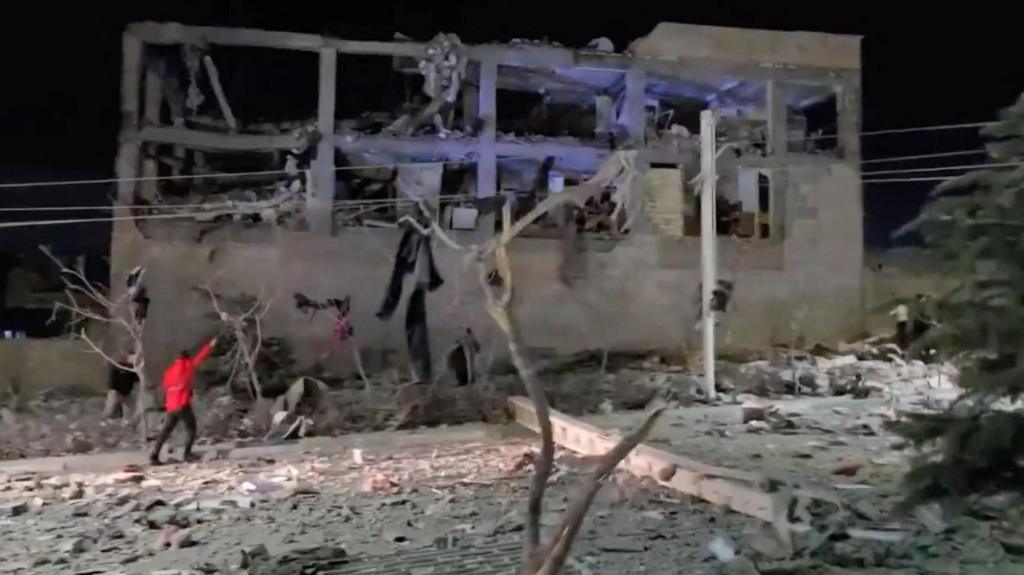 Damaged building in Pardis,IRan