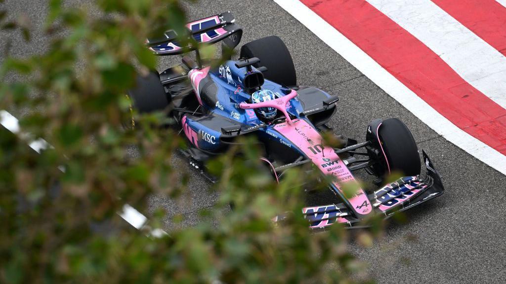 Pierre Gasly on track for Alpine in Bahrain 