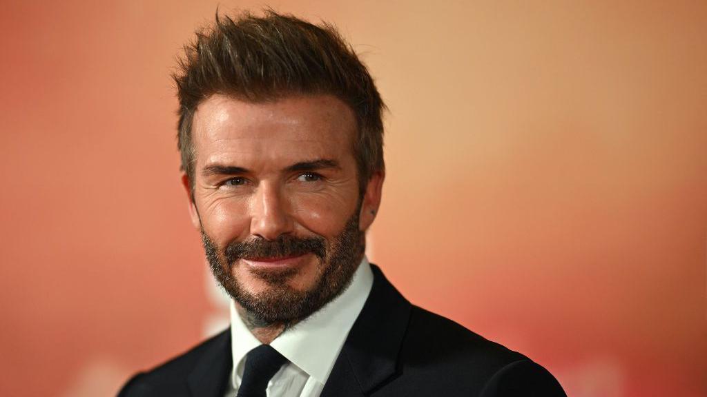 David Beckham smiling.