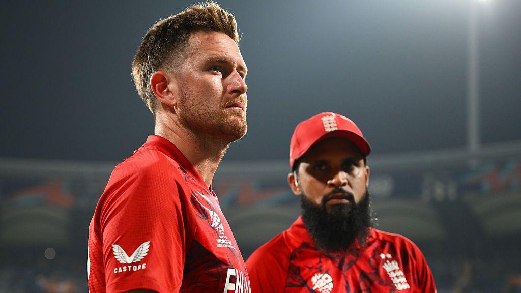  Liam Dawson and Adil Rashid of England at the T20 World Cup