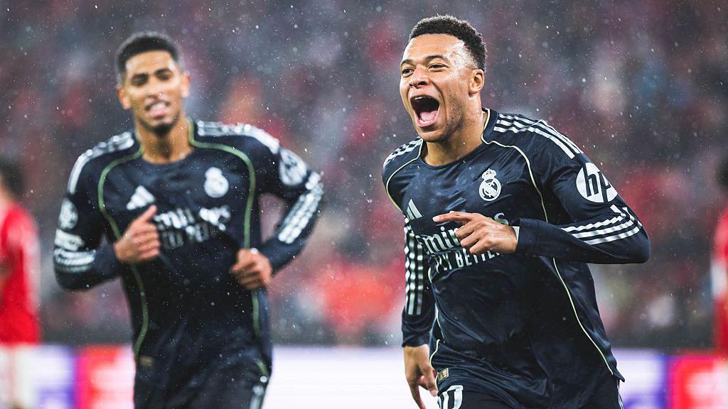 Real Madrid celebrate a goal