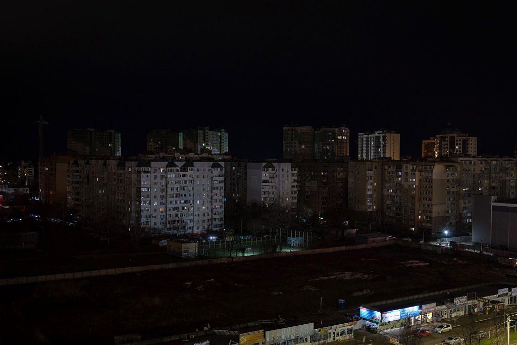 Një pamje e Odesës gjatë një ndërprerjeje të energjisë elektrike