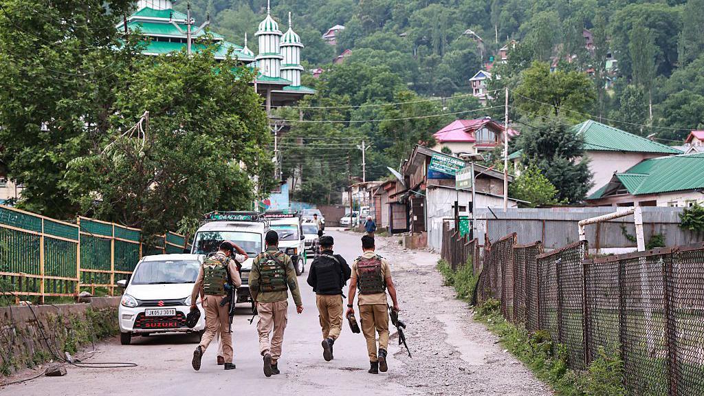 Indian security forces are on the LoC sector in Uri, Jammu and Kashmir, India, on May 7, 2025. Many civilians are injured on the Indian side after their house is hit by Pakistani shelling in Baramulla district. The Indian military says early Wednesday it launches strikes against Pakistan in retaliation for last month's militant attack in Pahalgam, Jammu and Kashmir. (Photo by Nasir Kachroo/NurPhoto via Getty Images)