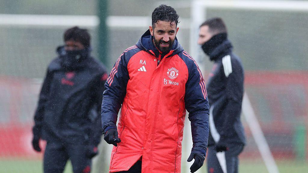 Ruben Amorim during Manchester United training