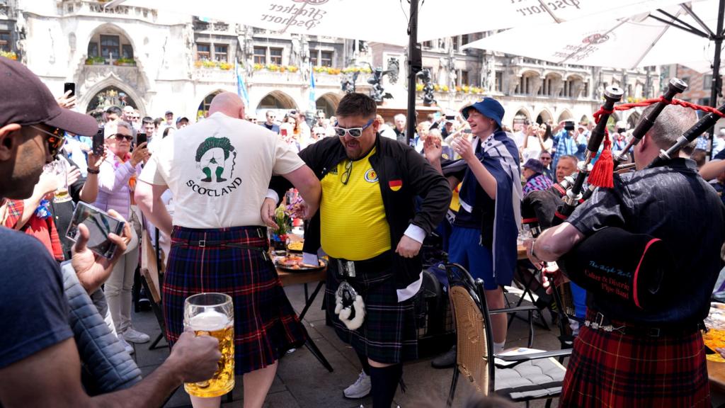 Euro 2024: Scotland fans enjoying the party atmosphere in Munich