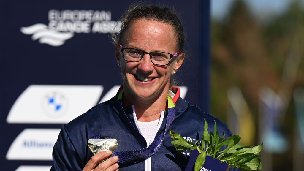 Emma Wiggs won consecutive gold in Paris, Tokyo and Rio comepting in the canoeing KL2 200 metres.