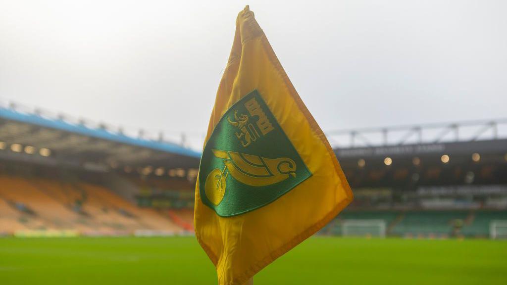 A corner flag at Norwich City's Carrow Road home