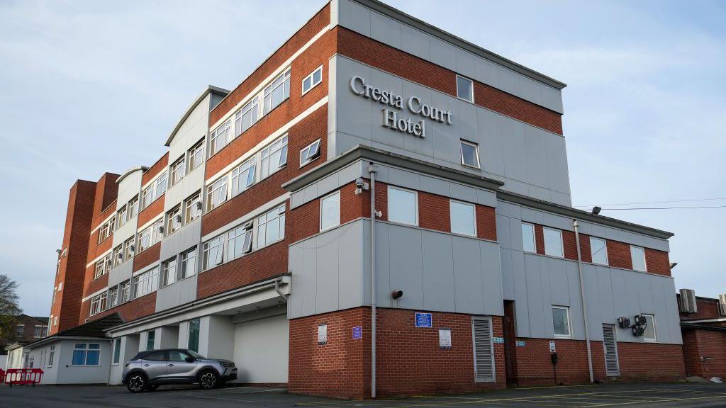 A hotel in Altrincham, Greater Manchester, currently housing asylum seekers