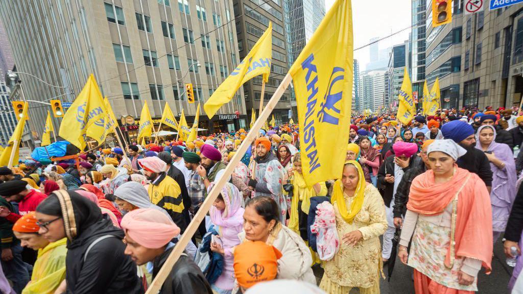 Khalistan protestors in Canada