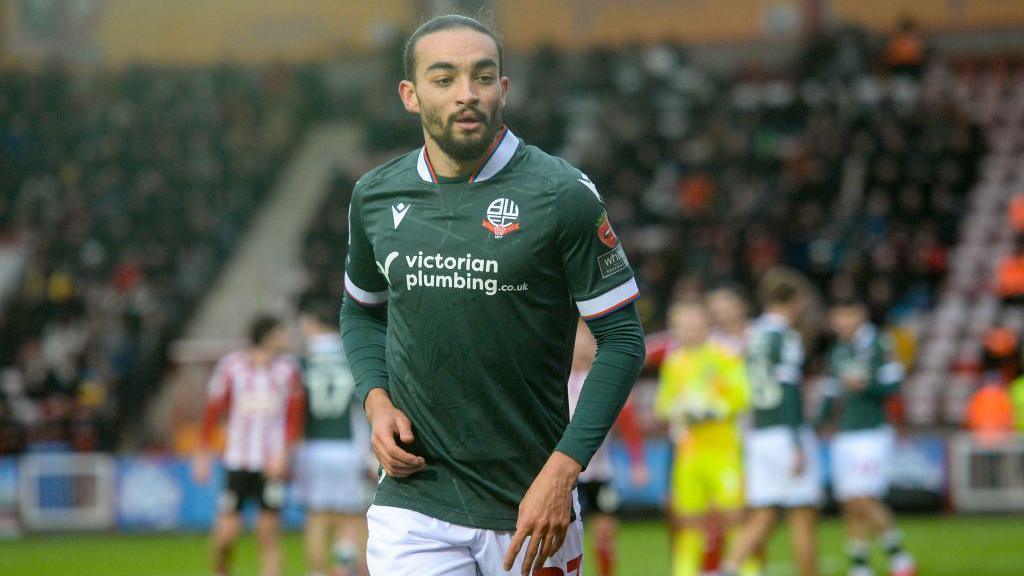 Bolton Wanderers' Randell Williams during their League One match against Exeter City FC