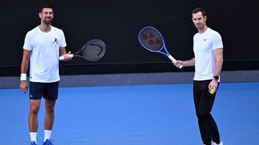 Australian Open: Novak Djokovic and Andy Murray practise together in  Melbourne - BBC Sport