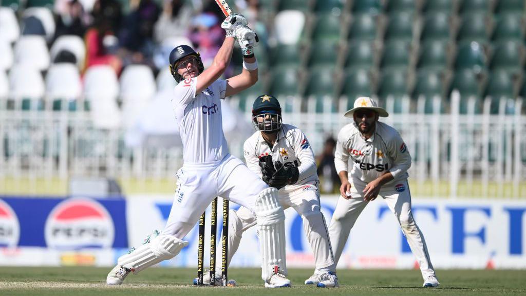 England's Jamie Smith bats during third Test against Pakistan in Rawalpindi