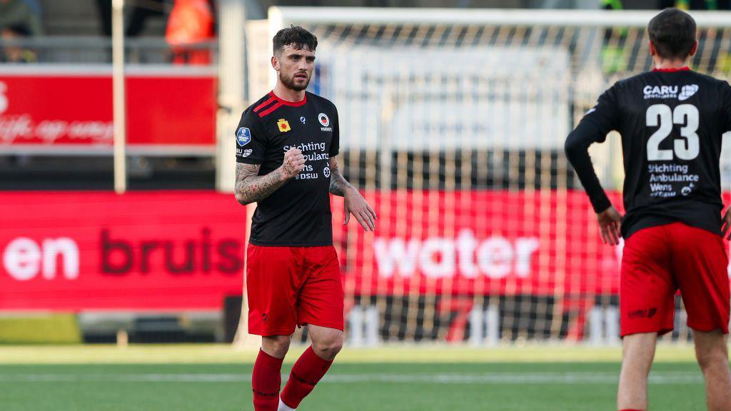 Troy Parrott celebrates