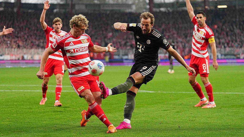 Harry Kane playing for Bayern Munich
