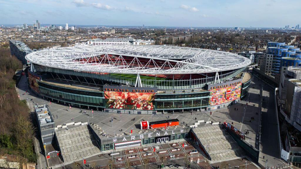 A birdseye view of Emirates Stadium
