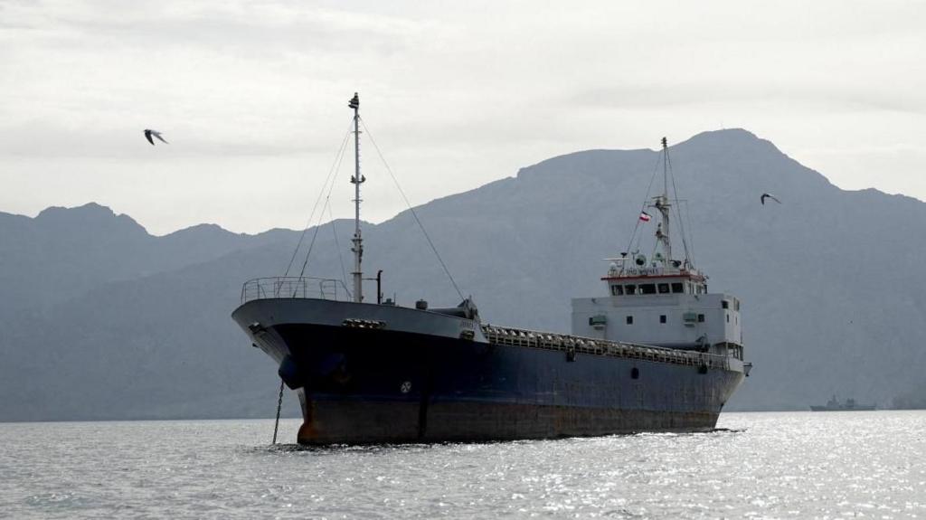 A vessel in the Strait of Hormuz.