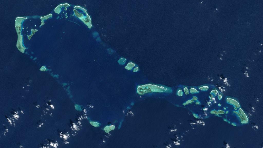 Satellite imagery of Sabina Shoal