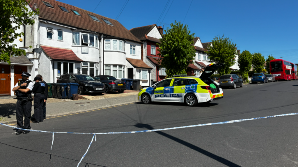 Police outside house in Golders Green