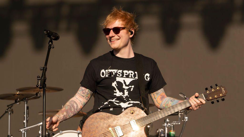Ed Sheeran performs with The Offspring on Day 3 of BottleRock Napa Valley