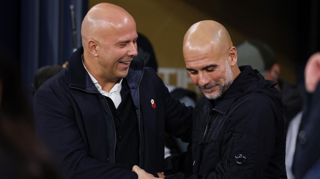 Arne Slot and Pep Guardiola