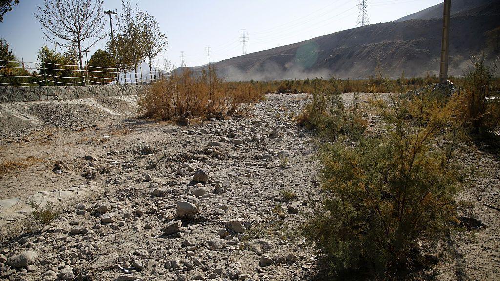 A view of Lavasan River, once considered one of Tehran's most water-rich rivers, which has largely dried up