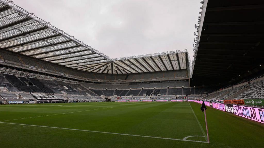 A general view inside an empty St James' Park