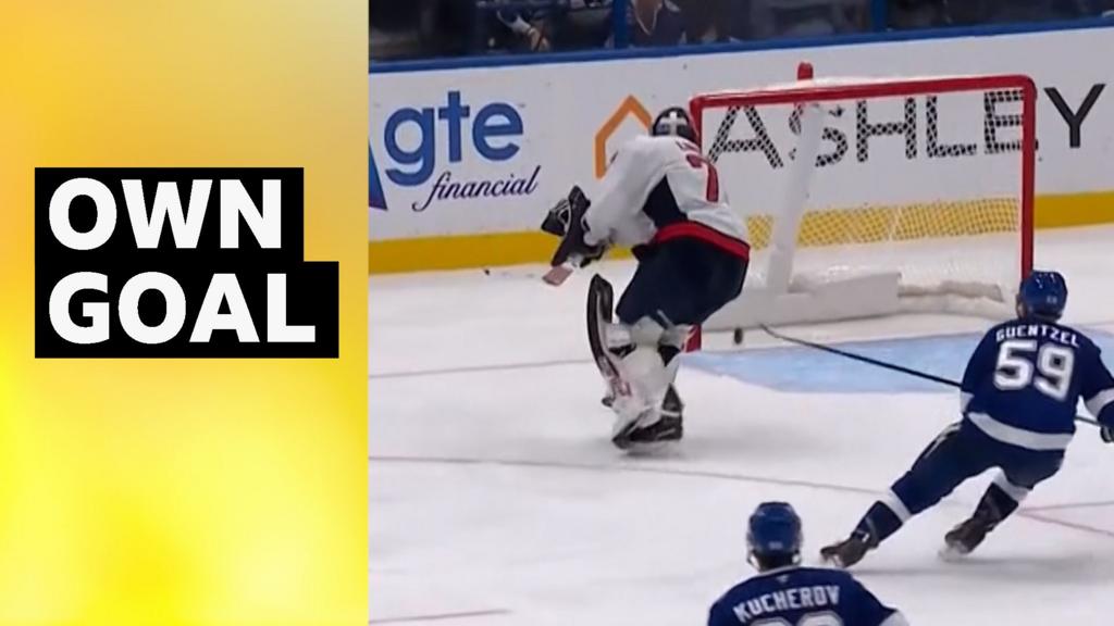 Watch: Capitals goaltender scores bizarre own goal