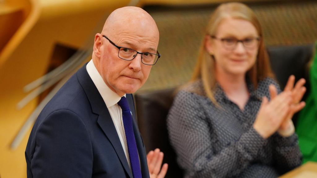 MSPs applaud as John Swinney is elected first minister