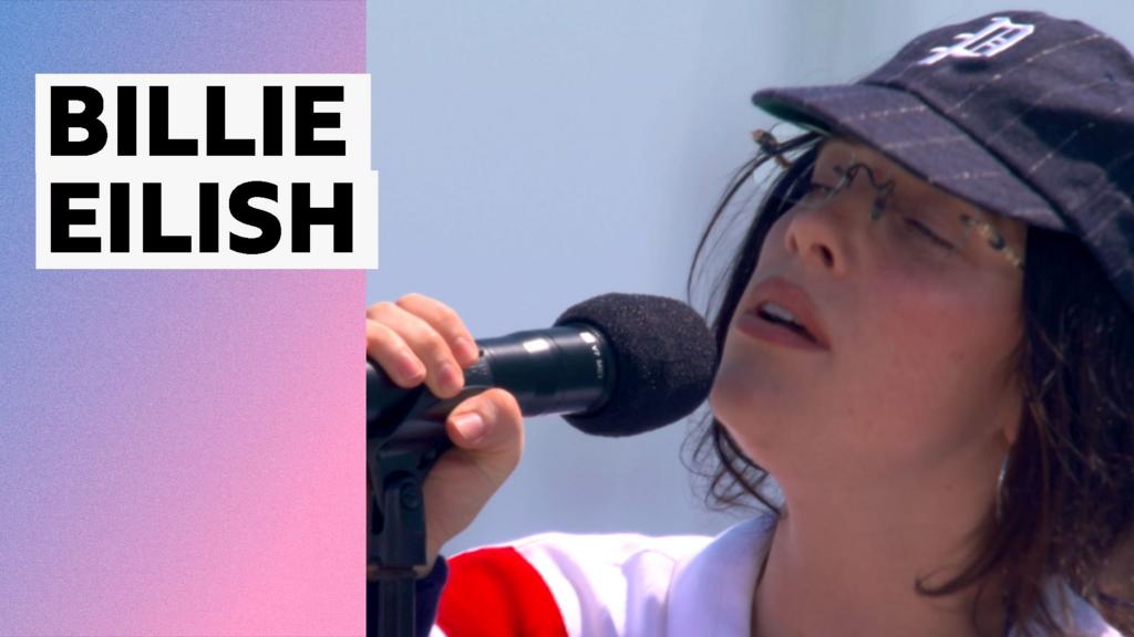 Billie Eilish makes special appearance at the closing ceremony