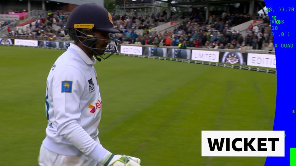 England v Sri Lanka Vishwa Fernando run out by Ollie Pope BBC Sport