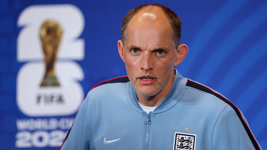 England boss Thomas Tuchel during a news conference before the World Cup third-place pay-off