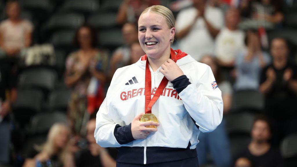 Faye Rogers with her gold medal