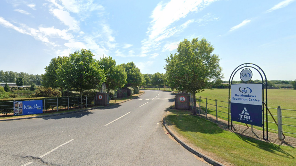 Entrance to Meadows Equestrian Centre in Lurgan