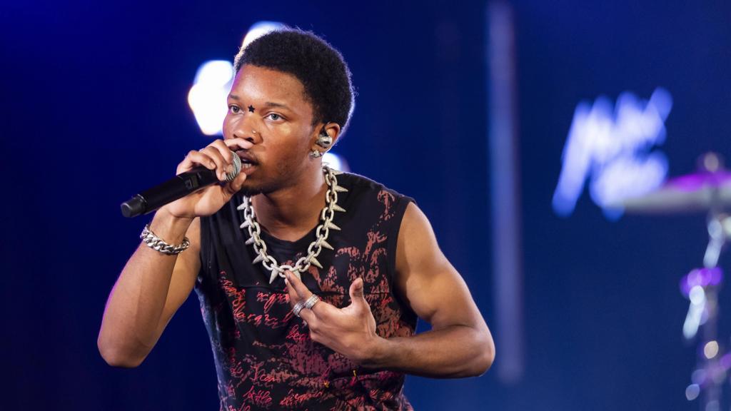  US singer-songwriter, David Anthony Burke aka d4vd performs on the Casino stage, during the 58th Montreux Jazz Festival (MJF), in Montreux, Switzerland, 19 July 2024. The 58th edition of the annual music festival runs from 05 to 20 July 2024 and promises 'concerts, DJ sets, pool parties, screenings, workshops, jam sessions' and over 500 free activities for visitors, according to the festival's website. 