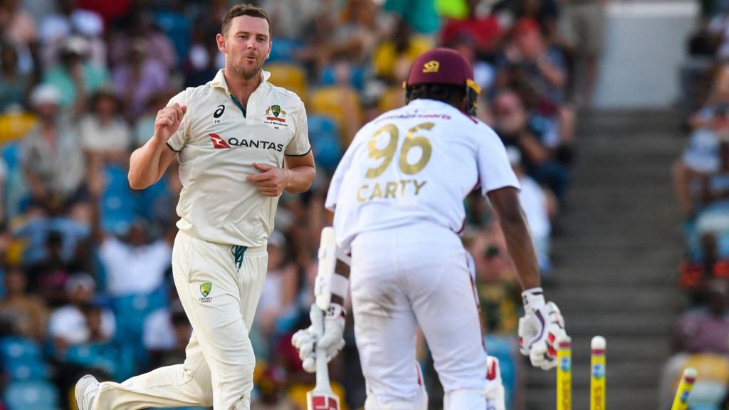 Hazlewood’s Five-Wicket Haul Leads Australia to Victory Over West Indies in First Test