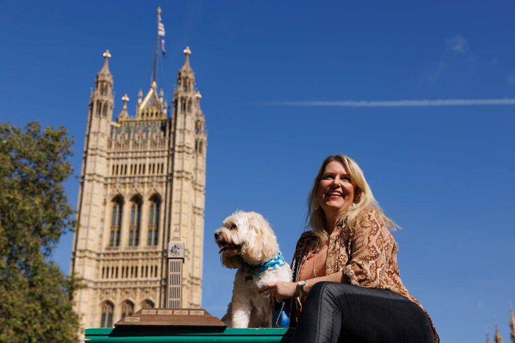 Mims Davies with her dog TJ 