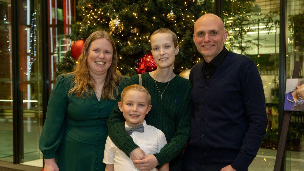 Liz Hatton and family attend the Liz Hatton photography exhibition hosted by British Land and Getty Images at 2 Kingdom Street, Paddington Central on November 21, 2024 in London, England. 