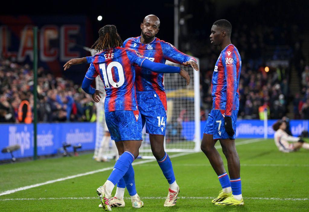 Jean-Philippe Mateta celebrates with his team-mates