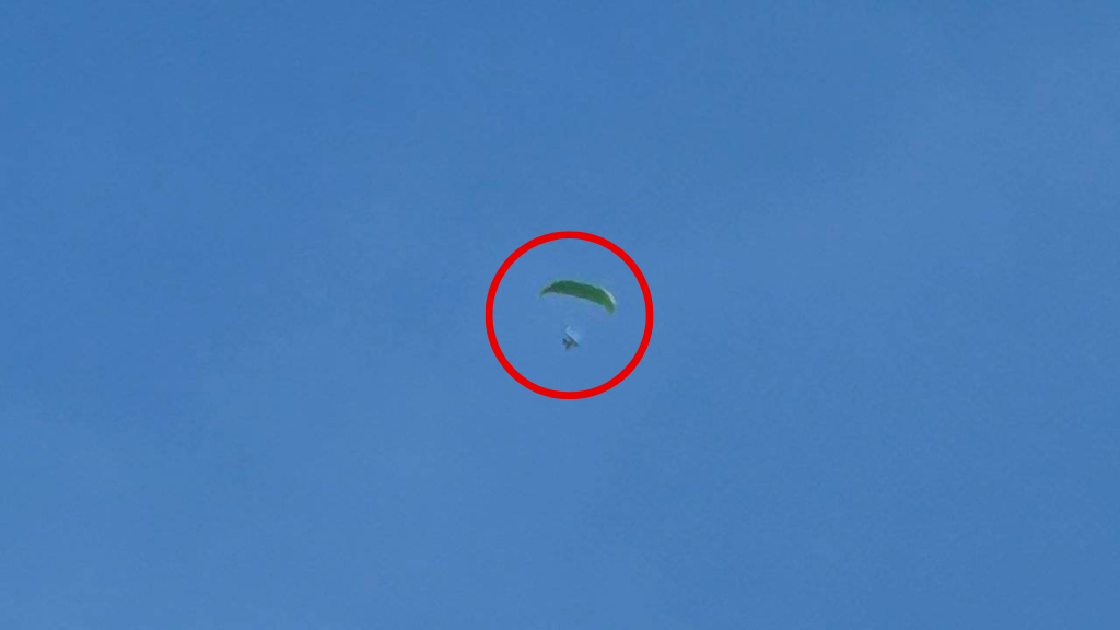 A paramotor seen flying in Bago Region on September 7