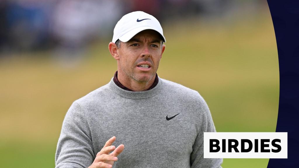 The Open Golf 2025: Rory McIlroy hits two birdies at Royal Portrush