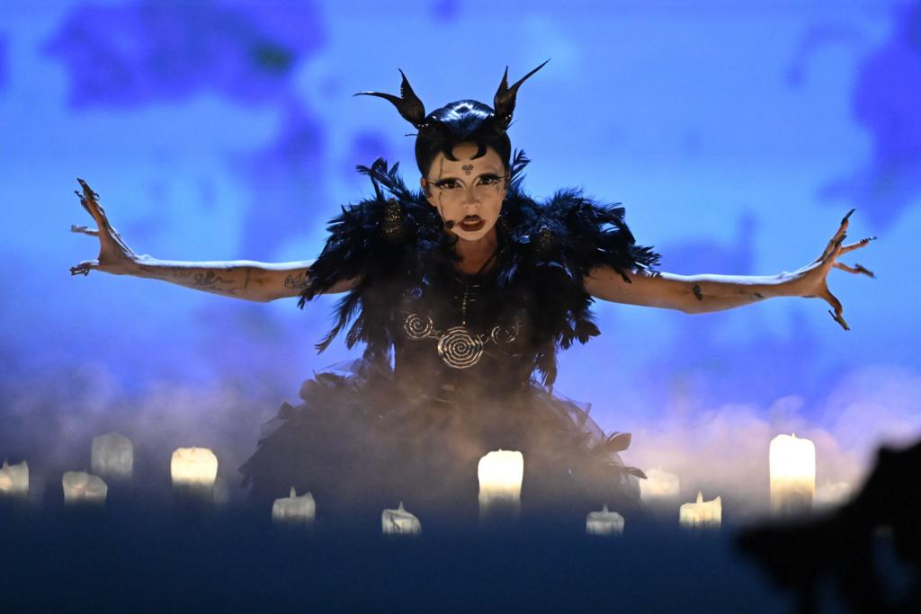 Ireland's Bambie Thug performs during the first Eurovision 2024 semi-final 