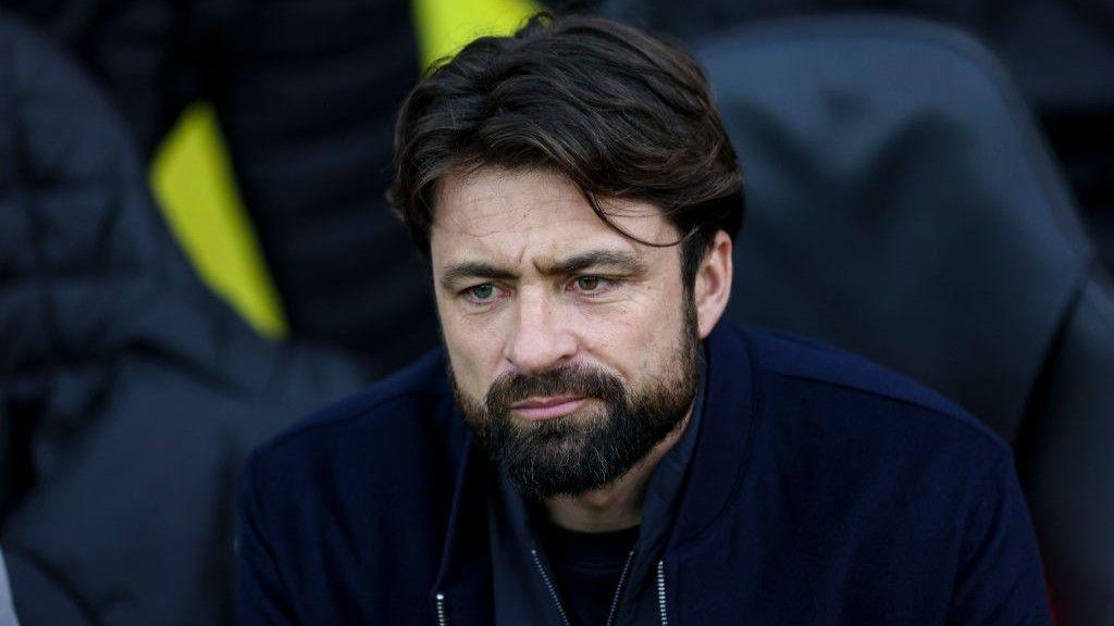 Head Coach Russell Martin of Southampton during the Premier League match between Southampton FC and Liverpool FC at St Mary's Stadium on November 24, 2024