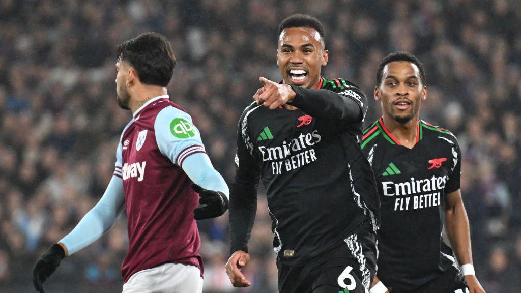 Arsenal's Gabriel, who has scored three goals this season