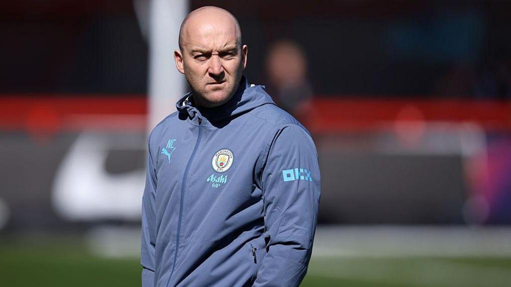 Nick Cushing in Manchester City training