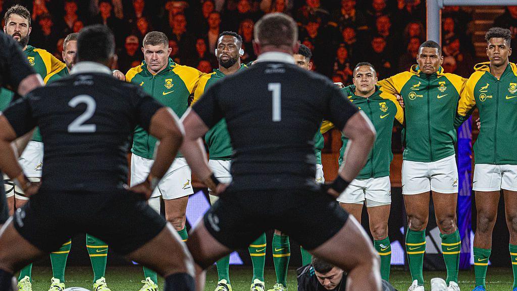 The Springboks face the Haka